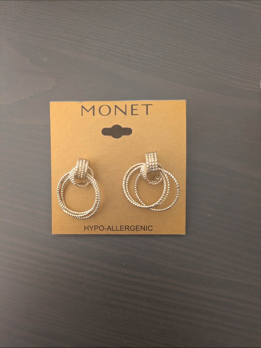 Monet Gold-Tone Triple Hoop Earrings